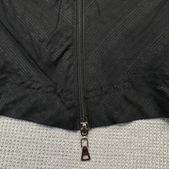 Faded Glory Womens Black Textured Zip Shirt Jacket 3/4 Sleeve Stretch Size 16W - Picture 7 of 15
